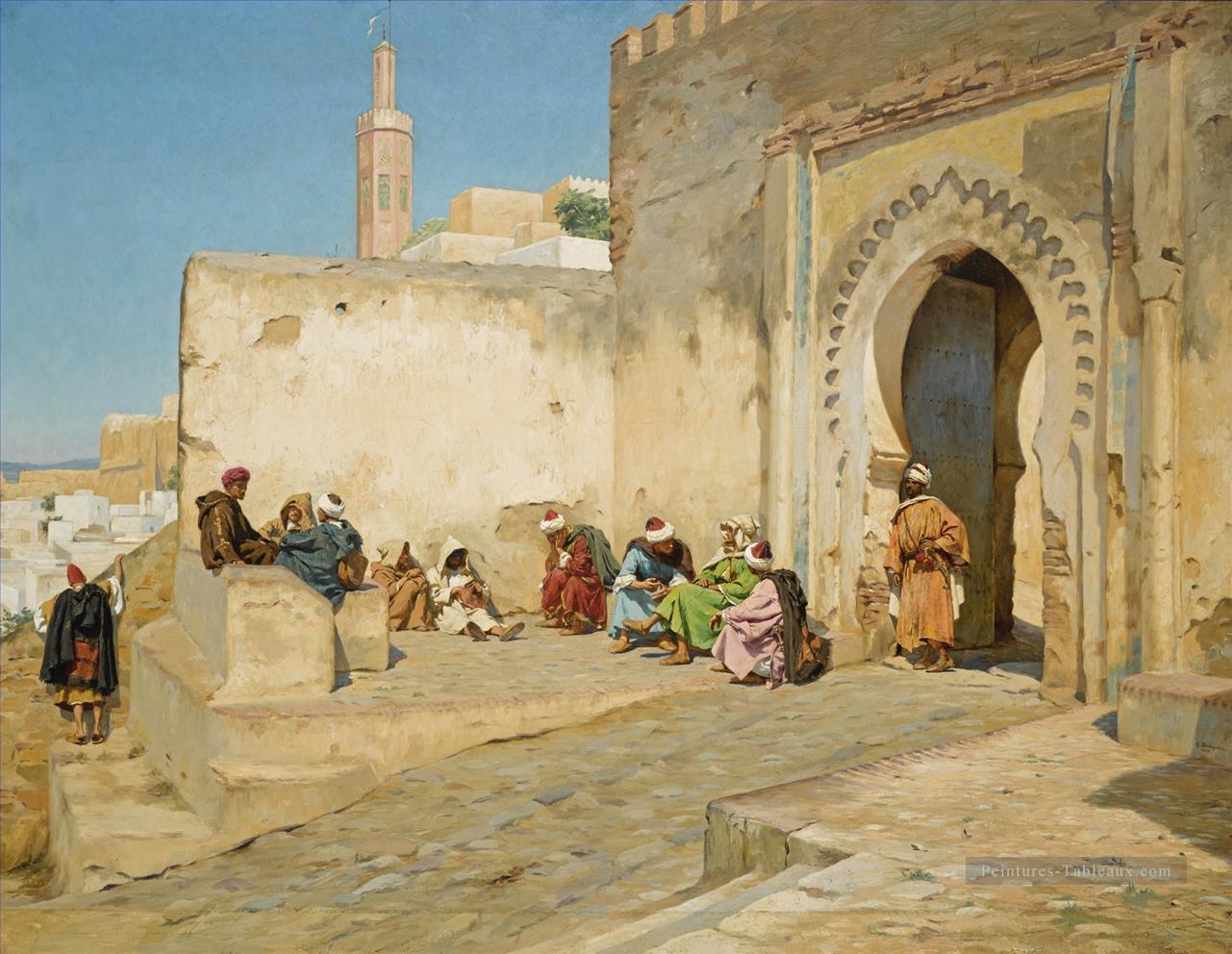 LA KASBAH GATE Tanger Georges Bretegnier Araber Peintures à l'huile